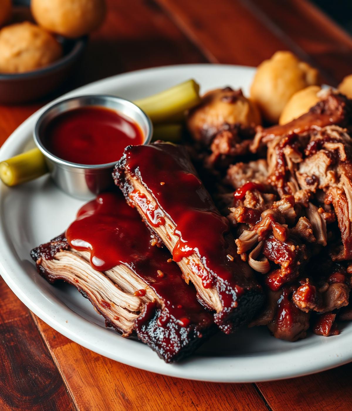 Lowcountry Rib Night barbecue plate